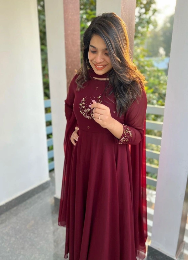 New Launching Super Hit beautiful gown with duppata  - 3XL