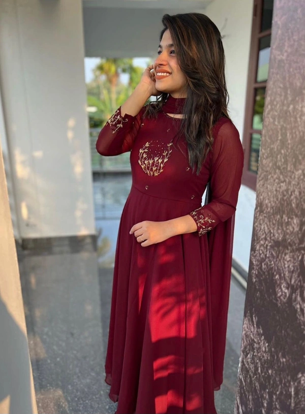 New Launching Super Hit beautiful gown with duppata  - 3XL