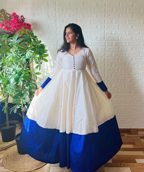 SUPER QUALITY WHITE GOWN DUPATTA - L