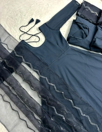 Beautiful Grey Anarkali - S