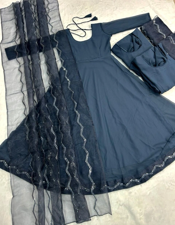 Beautiful Grey Anarkali - M