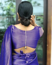 Trendy Saree Blue - Free Size