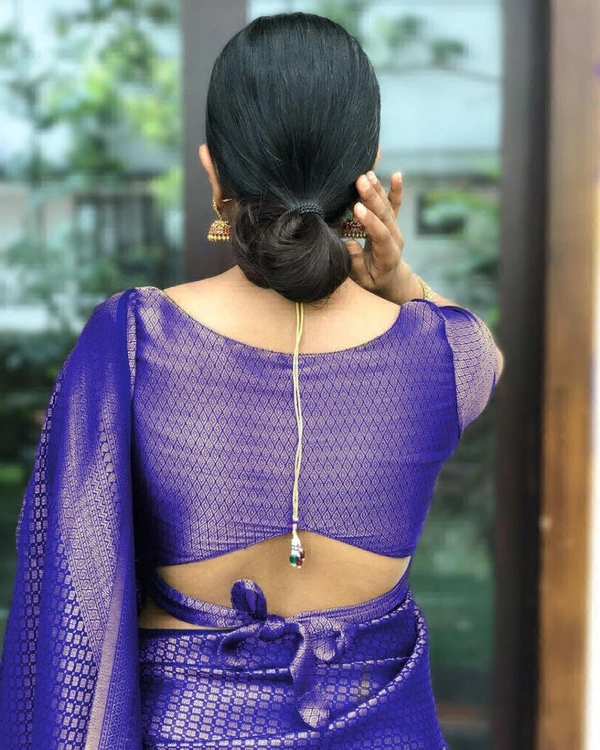 Trendy Saree Blue - Free Size