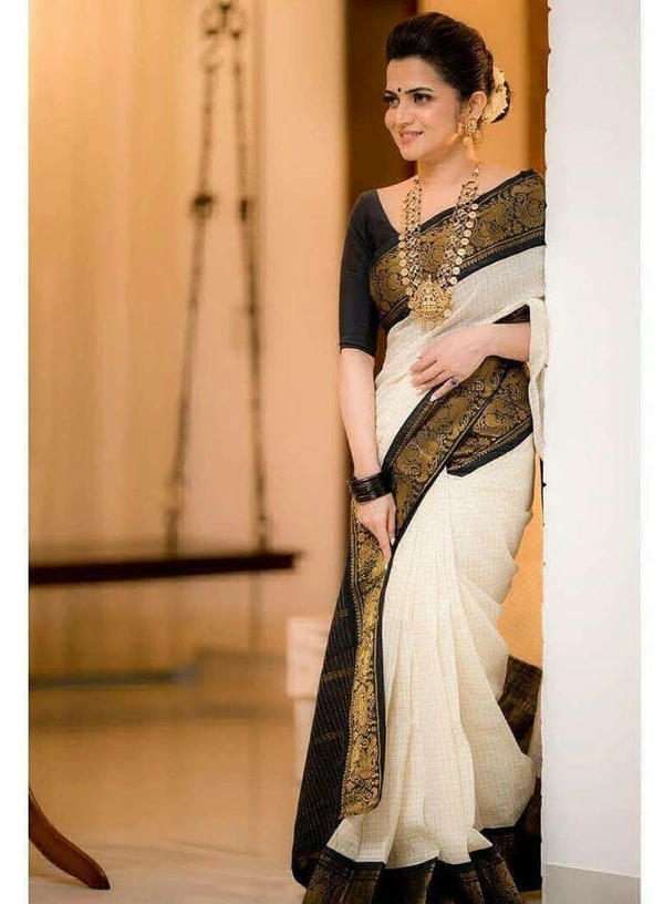 White Trendy Saree - Free Size