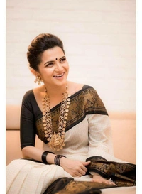 White Trendy Saree - Free Size