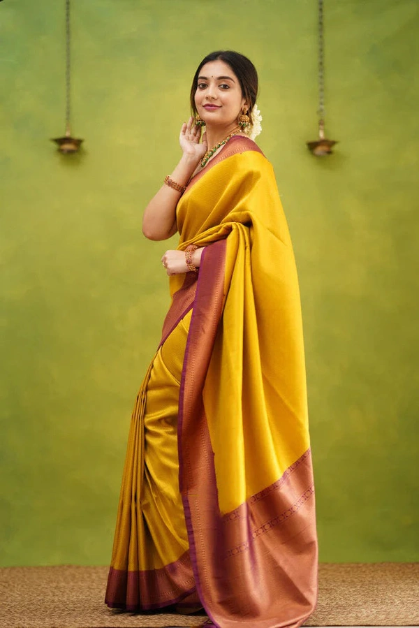 Trendy Saree Yellow