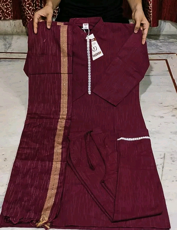 Khadi cotton daily wear kurta sets - XL