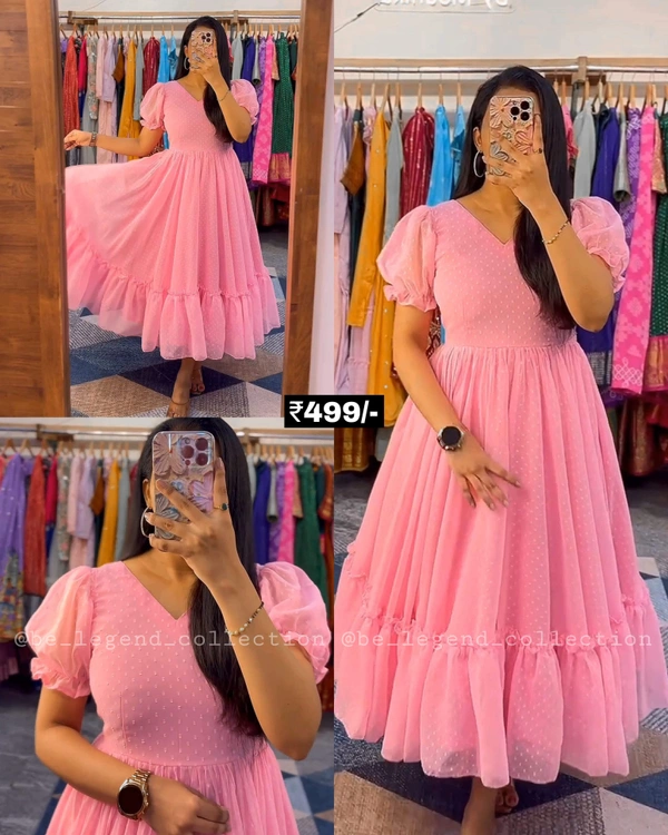 Celebrity Trendy Gown - Pink, M