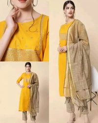 Daily Wear Kurta Set - Red, XS