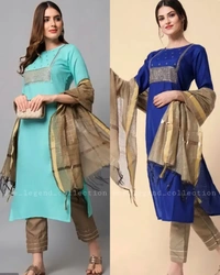 Daily Wear Kurta Set - Red, S
