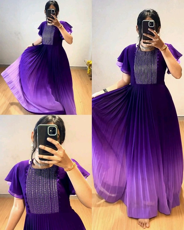 Sweet and stylish, our deep dark purple 2d shade - XS