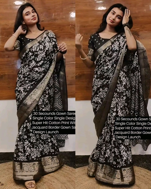 30 Secounds Gown Saree - 2XL