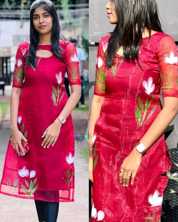 Oraganza Red Kurti - L