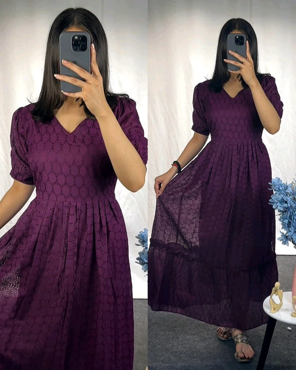 Trendy Elegance Hakoba Maxi - Wine, XL