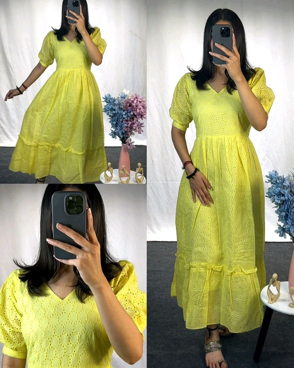 Trendy Elegance Hakoba Maxi - Yellow, M