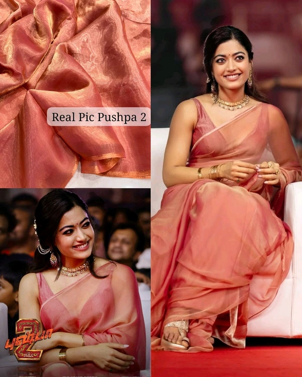 Pushpa 2 Rashmika mam Inspired Saree - Free Size