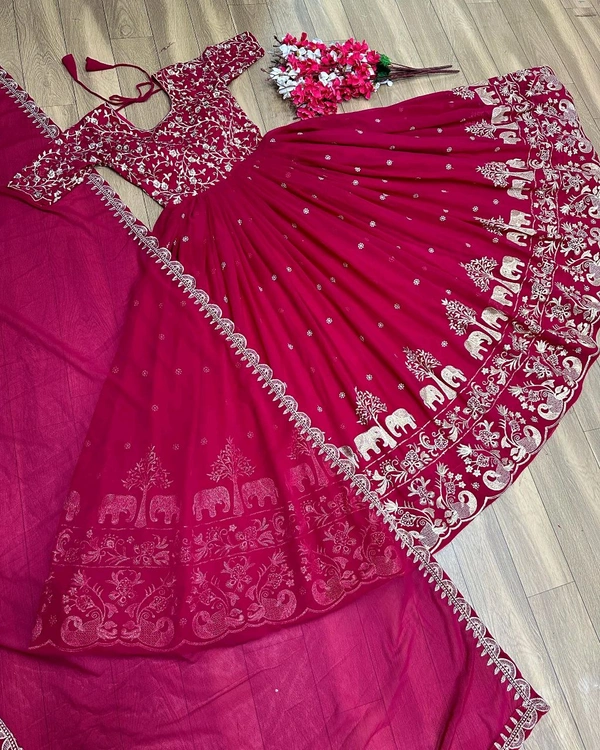 Launching New Festival Gown - Pink, L