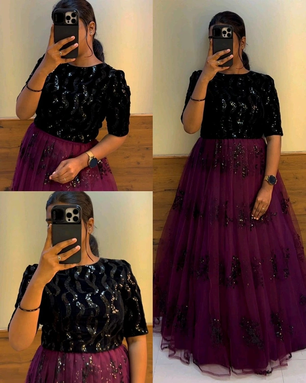 Pongal launch party wear lehenga - Ripe Plum, 4XL