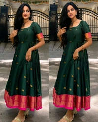 Black Paithani Silk - XS, Black
