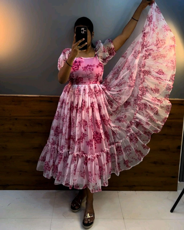 Cinderella Organza Gown  - Pink, 2XL
