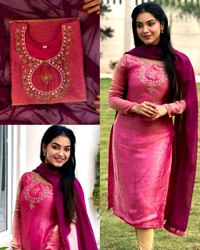 Space Silk with hand work - Wine, S