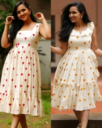 Valentine Special Heart Women dress - Black, S