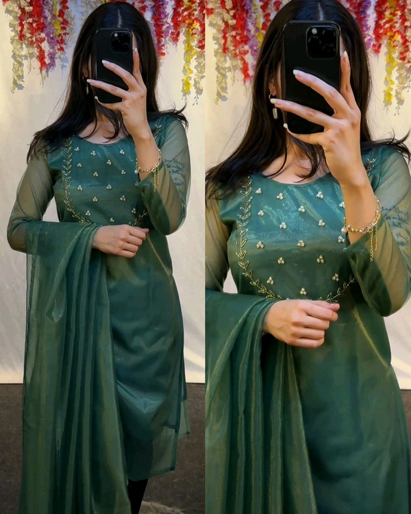 Trending Sparkle Handwork look for Festival Wear - Morocco Brown, S