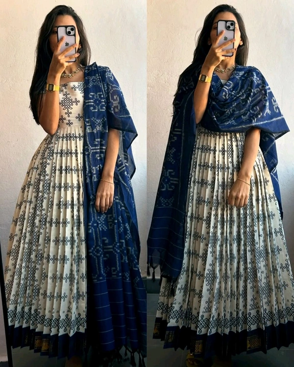 New Design Includes Flared Kurta & Dupatta Set - S