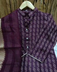Khadi cotton daily wear kurta sets - XL, Green