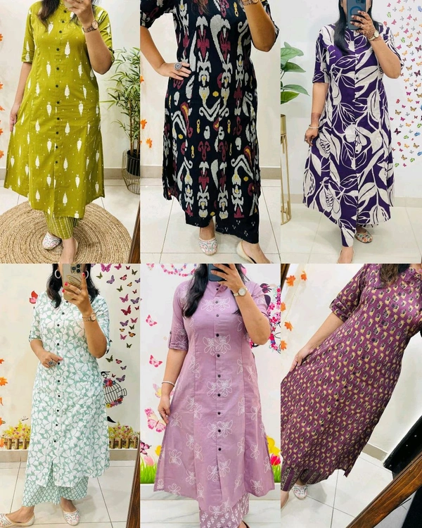Launching Designer Co-Ords set in *Aline kurti pattern paired with Ankle length pant  - White, M