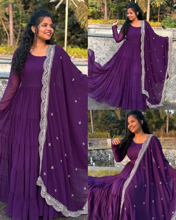 Beautiful Partywear Dress Designer Gown for Women  - S