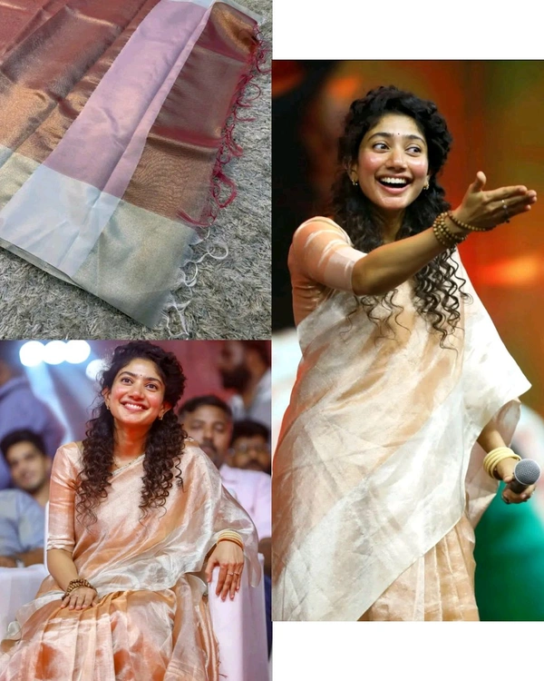 Sai Pallavi mam inspired Tissue Soft Silk Saree  - Free Size