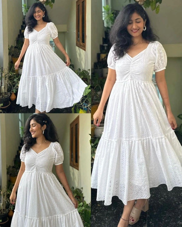 WHITE Casual Gown - XL