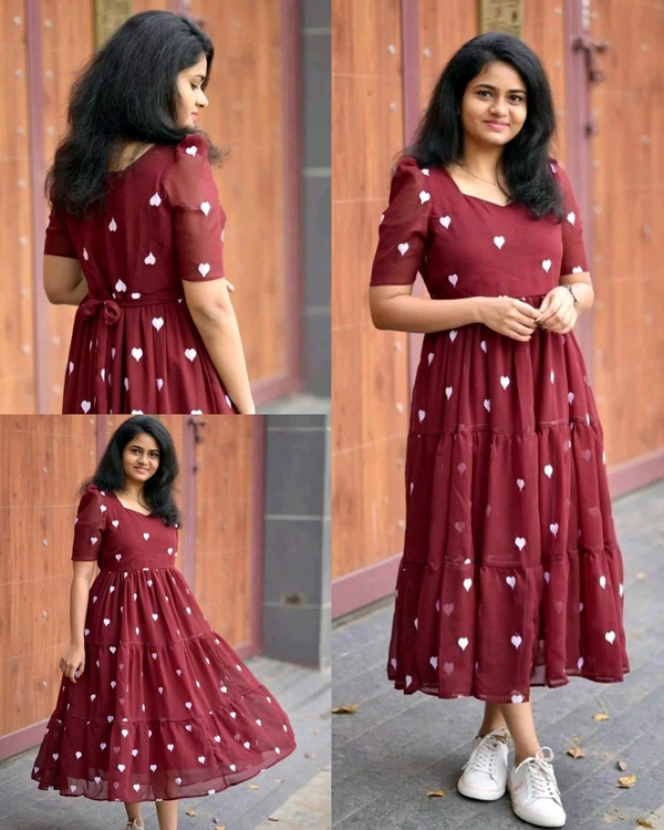 The beautiful heart ❤️ Midi perfect pretty fit for Party Wear  - S
