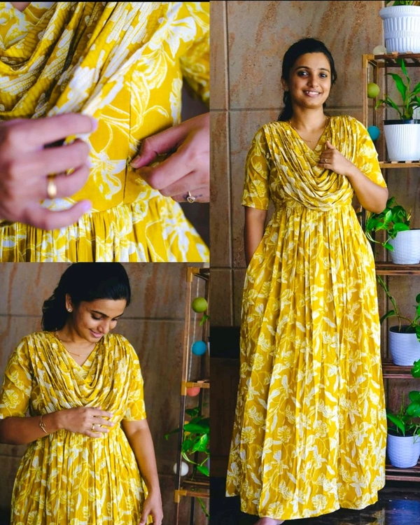 MAXI STYLE FEEDDING WITH DUPATTA ATTACHED
 - S