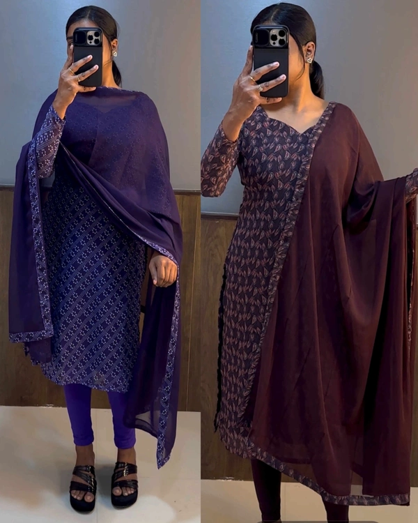 Trendy Kurta Set - Morocco Brown, 2XL