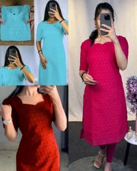 The Hakoba Cotton Daily Wear Kurti - Ripe Plum, S