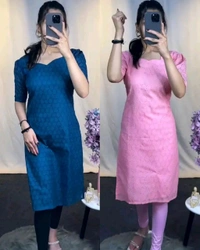 The Hakoba Cotton Daily Wear Kurti - Ripe Plum, S