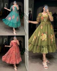 BEAUTIFUL FLORAL MAXI 🌺 🌺  - Blue, S