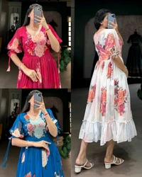 BEAUTIFUL FLORAL MAXI 🌺 🌺  - Blue, S