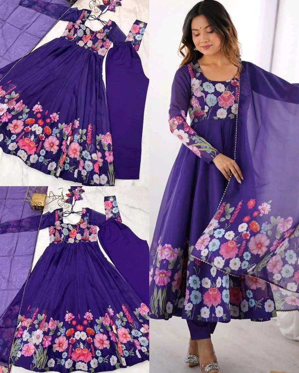Upcoming festivities and wedding season anarkali suit set - XS