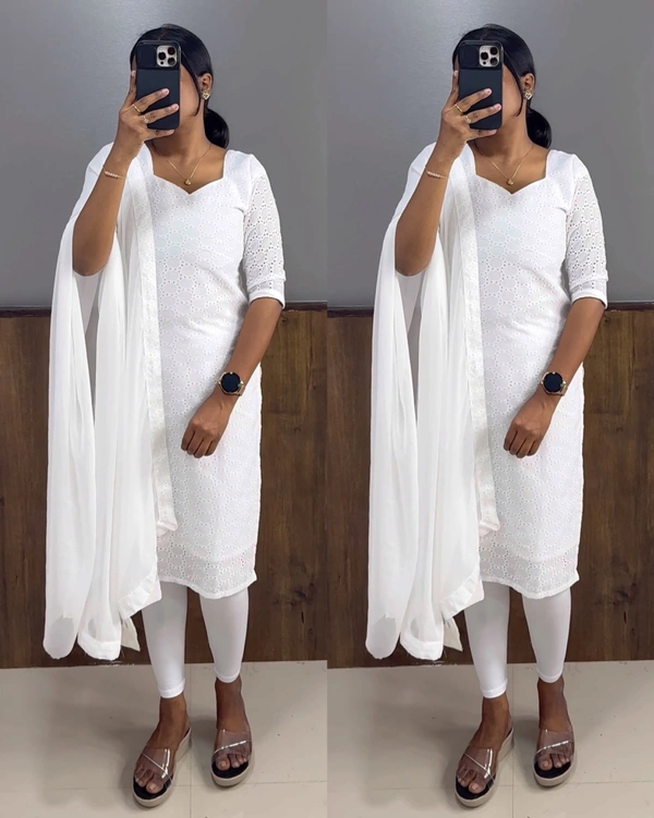 Trending hakoba kurtis - L, White