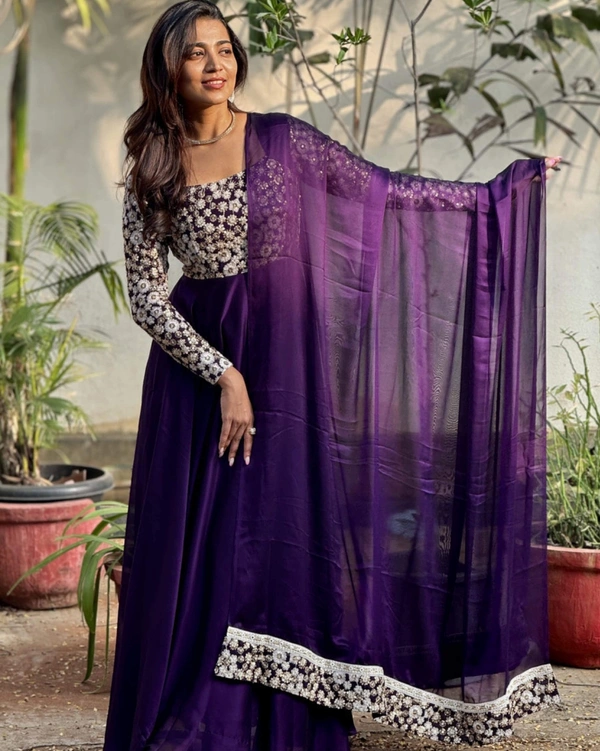 Embroidery Beautiful Thread Work All Over the Yok - 2XL