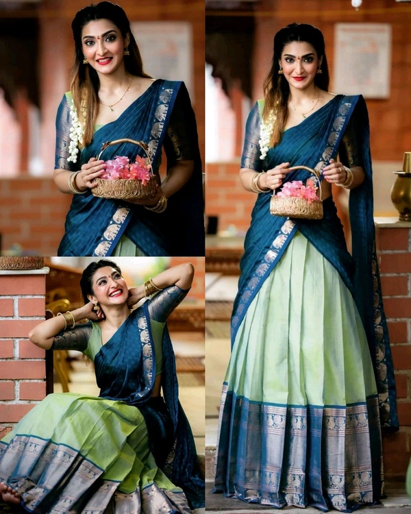 South Indian Traditional Half Saree - Free Size