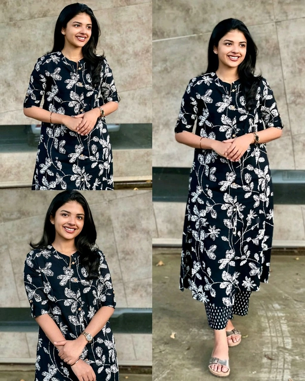 Launching exclusive Daily college & office wear Co-ord Set outfit relaxed & comfort fit  - Black, S