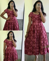 NEW LAUNCHING EXCLUSIVE SUMMER FROCK STYLE COLLECTION 
 - Pink, S