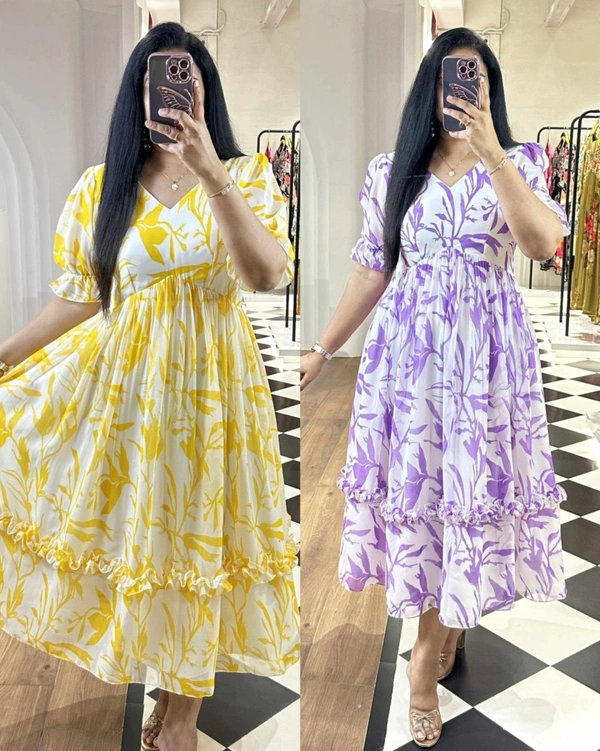 SUMMARY SPECIAL FROCKS HAVEY GERORRGET - Yellow, L