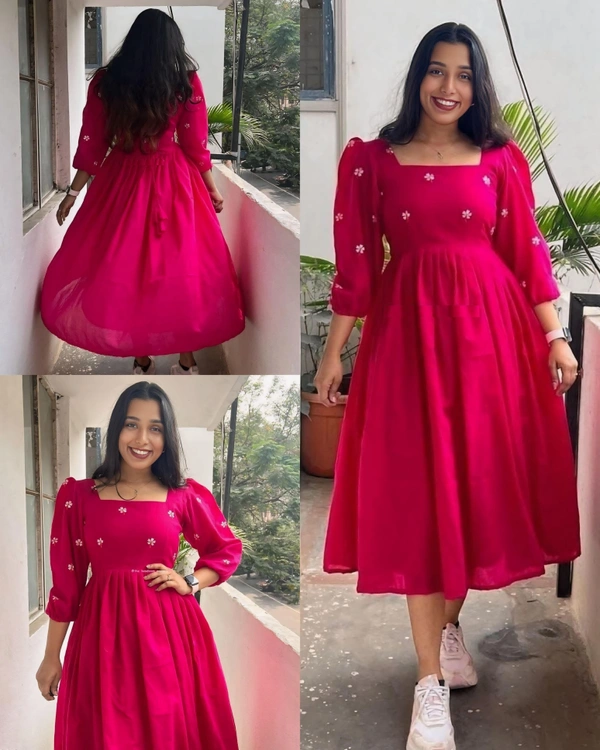 New Anarkali Embriodry Work Gown - L
