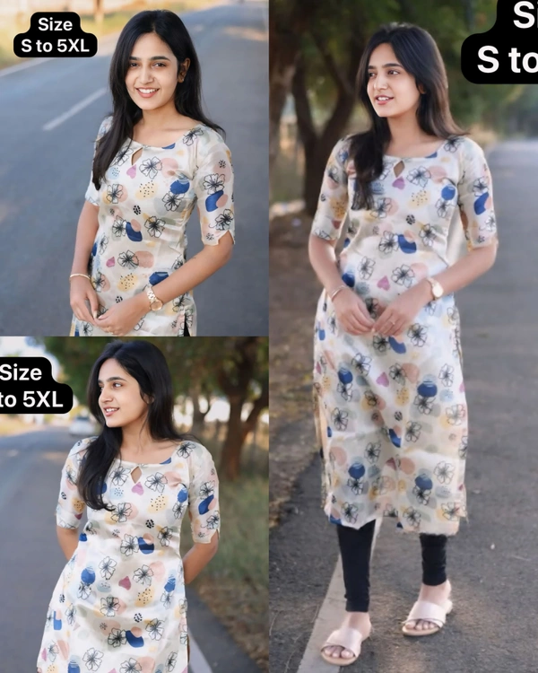 stylish at summer Season for rich wardrobe (Only Kurti) - 3XL