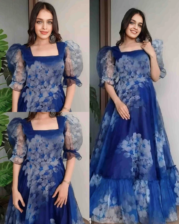 Attractive Gown for Women - Green, L